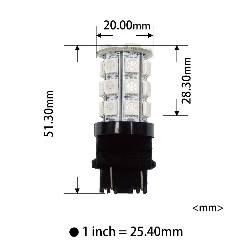 PA LED 2PCS 30SMD 3157 Green Auto LED Bulb 12V for Turn Signal, Side Marker, Stop, Back, Tail Light (3056 3156 3156A 3057 4057 3157 4157 T25 Available) - Image 2